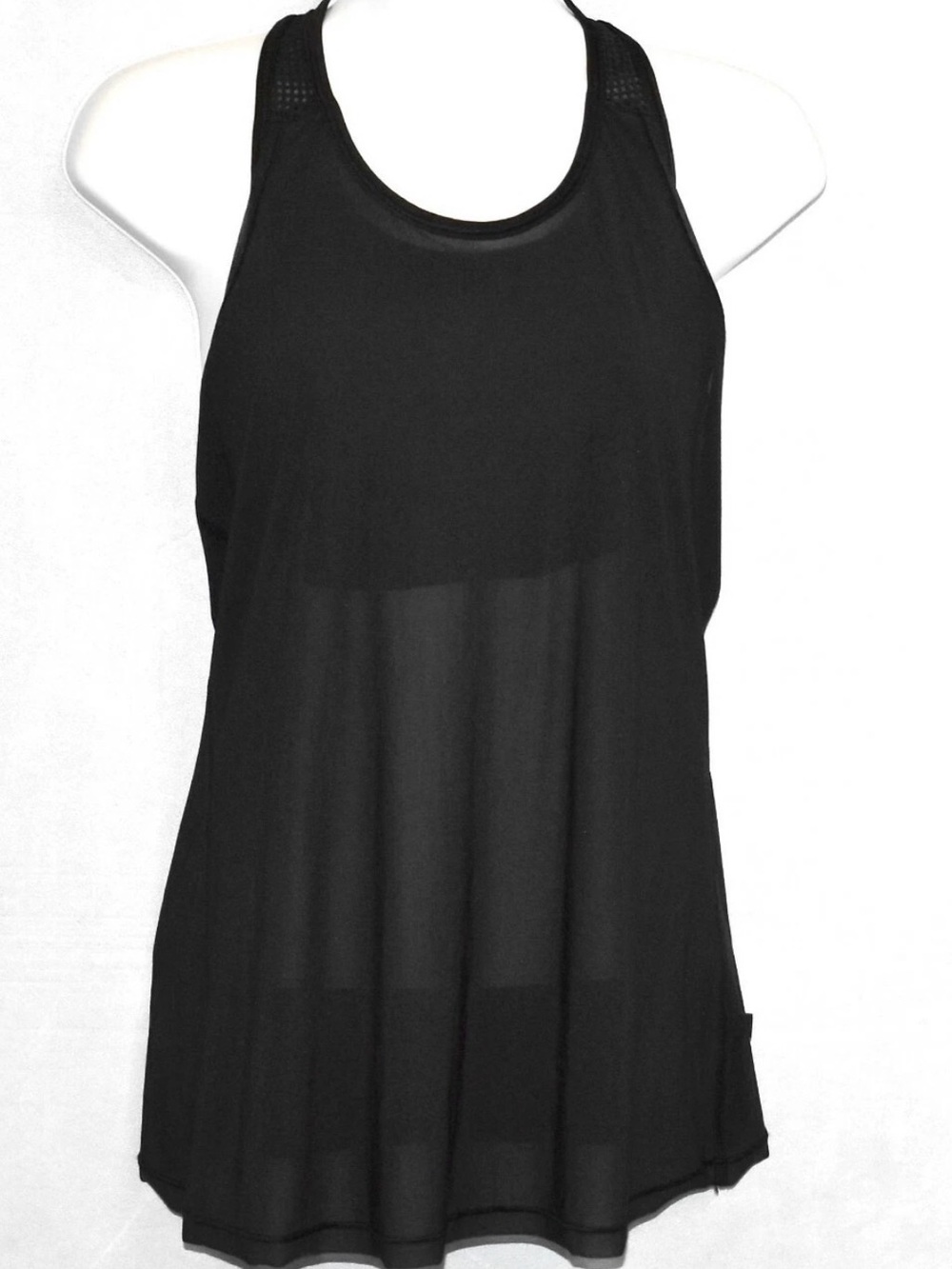 Lululemon Athletica Fit Physique Open Back Athletic Black Tank Women’s Size 4